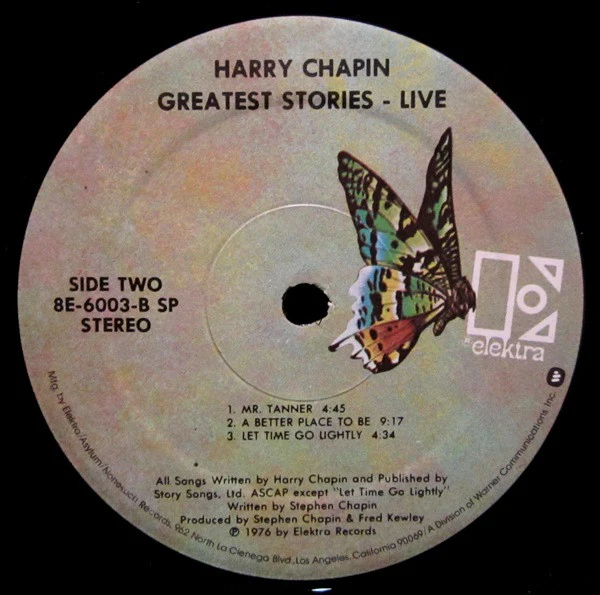 Harry Chapin - Greatest Stories - Live (2xLP, Album, RE, SP ) (Very Good Plus (VG+)) - Image 5