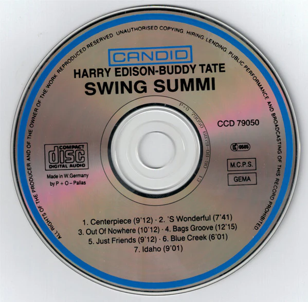 Harry Edison · Buddy Tate · Frank Wess · Hugh Lawson · Ray Drummond · Bobby Durham - Swing Summit (CD, Album) (Near Mint (NM or M-)) - Image 3