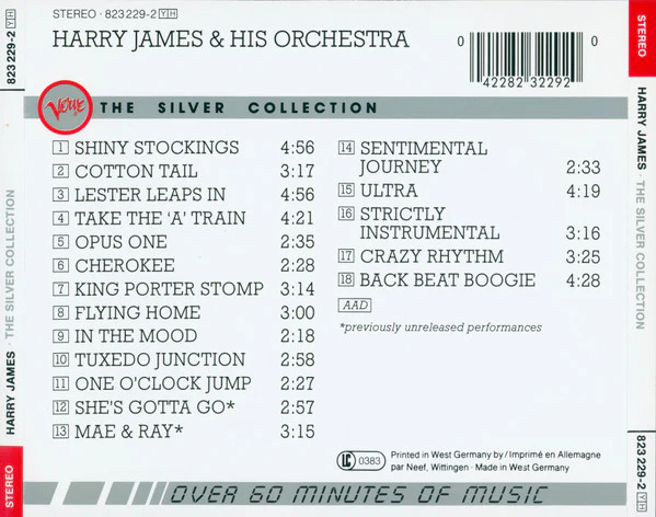 Harry James And His Orchestra - The Silver Collection - Harry James (CD, Comp) (Very Good Plus (VG+)) - Image 2