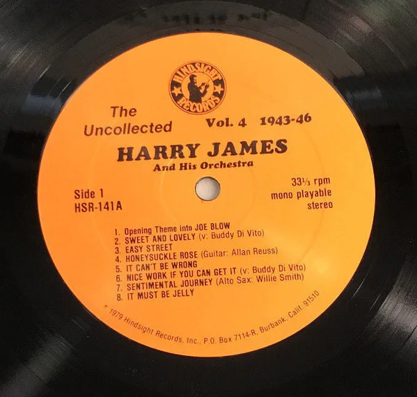 Harry James And His Orchestra - The Uncollected Harry James, Vol. 4, 1943-1946 (LP, Mono) (Very Good Plus (VG+)) - Image 3