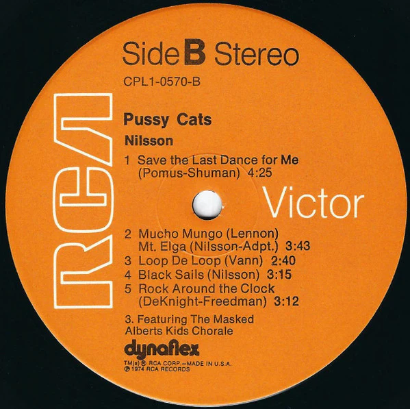 Harry Nilsson - Pussy Cats (LP, Album, Ind) (Very Good Plus (VG+)) - Image 4