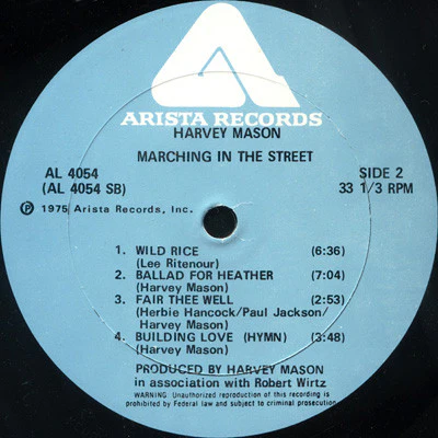 Harvey Mason - Marching In The Street (LP, Album, Pla) (Very Good Plus (VG+)) - Image 3