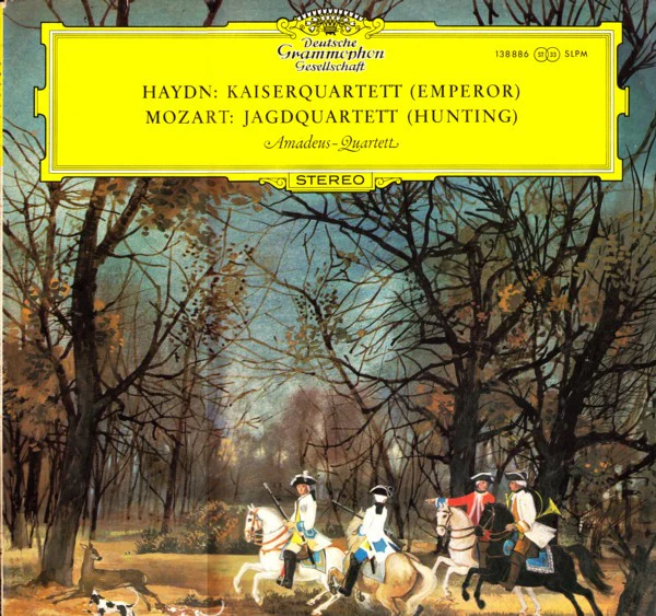 Joseph Haydn / Wolfgang Amadeus Mozart - Amadeus-Quartett - Kaiserquartett (Emperor) / Jagdquartett (Hunting) (LP, RP) (Near Mint (NM or M-))
