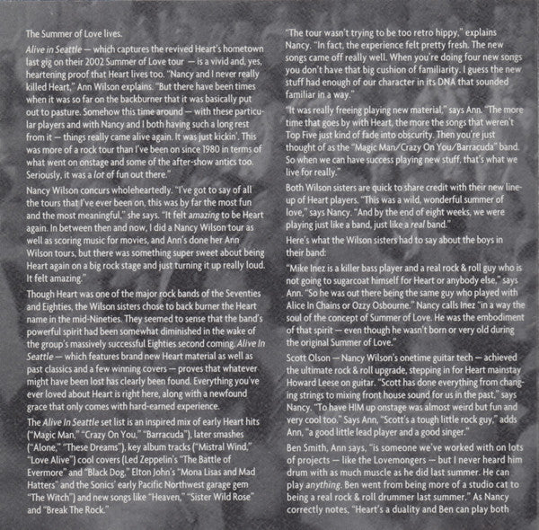 Heart - Alive In Seattle (2xSACD, Hybrid, Multichannel, Album) (Very Good Plus (VG+)) - Image 5