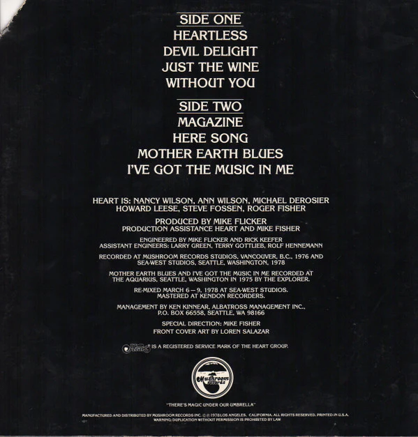 Heart - Magazine (LP, Album, RE, Pit) (Very Good Plus (VG+)) - Image 2
