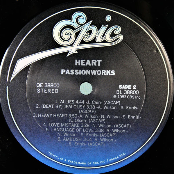 Heart - Passionworks (LP, Album, Car) (Very Good Plus (VG+)) - Image 4