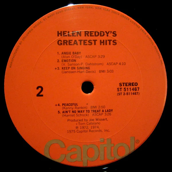 Helen Reddy - Helen Reddy's Greatest Hits (LP, Comp, Club, San) (Very Good Plus (VG+)) - Image 4