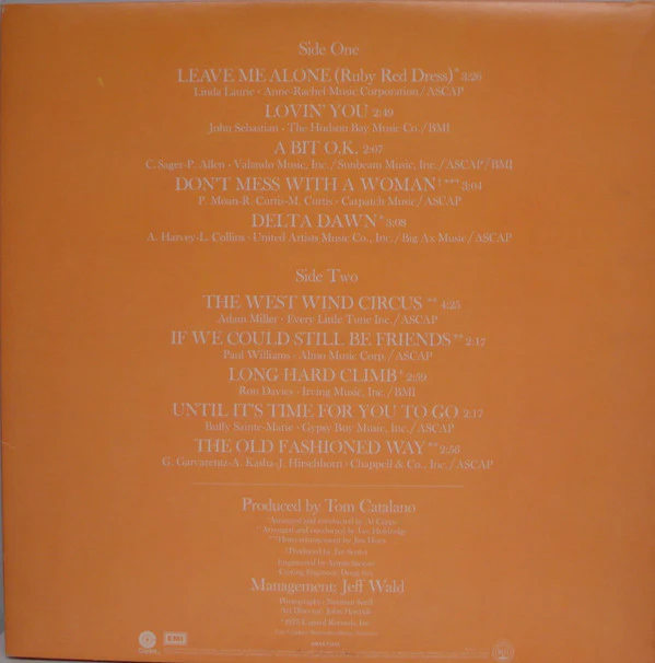 Helen Reddy - Long Hard Climb (LP, Album, Jac) (Very Good (VG)) - Image 2