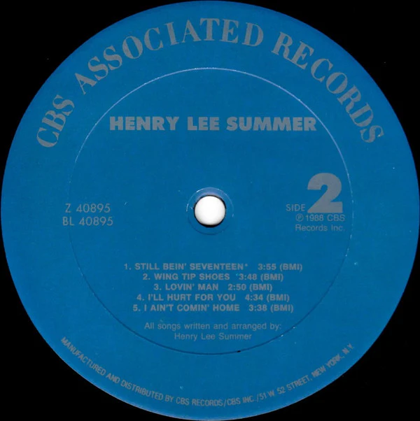 Henry Lee Summer - Henry Lee Summer (LP, Album) (Good Plus (G+)) - Image 4
