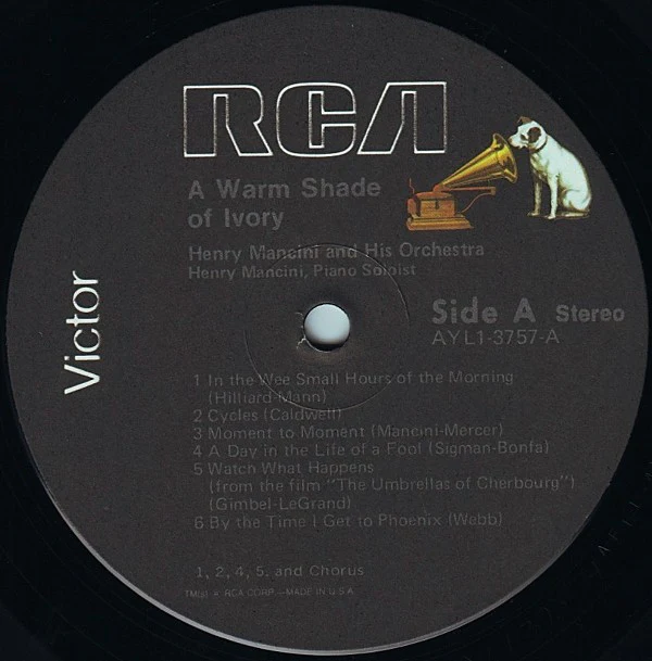 Henry Mancini - A Warm Shade Of Ivory (LP, Album, RE) (Very Good Plus (VG+)) - Image 3