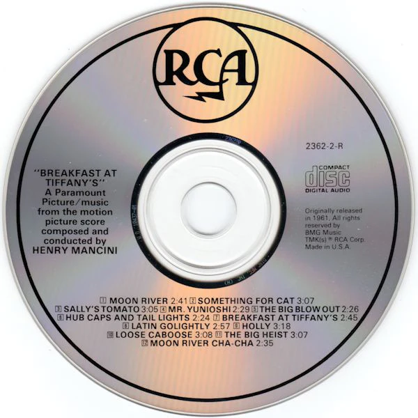 Henry Mancini - Breakfast At Tiffany's (Music From The Motion Picture Score) (CD, RE, RM) (Very Good Plus (VG+)) - Image 3