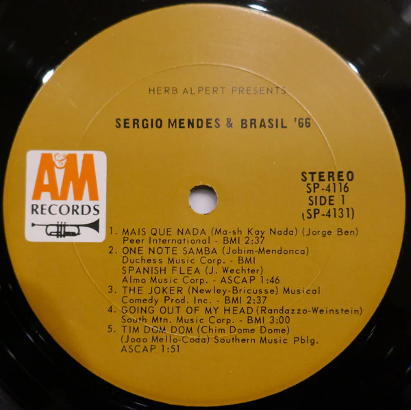 Herb Alpert Presents Sérgio Mendes & Brasil '66 - Herb Alpert Presents Sergio Mendes & Brasil '66 (LP, Album, RP, Pit) (Very Good Plus (VG+)) - Image 3