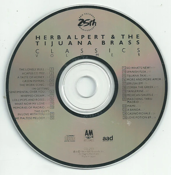 Herb Alpert & The Tijuana Brass - Classics Volume 1 (CD, Comp, RM) (Near Mint (NM or M-)) - Image 3