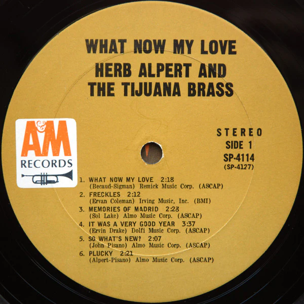 Herb Alpert & The Tijuana Brass - What Now My Love (LP, Album, Ter) (Very Good Plus (VG+)) - Image 3