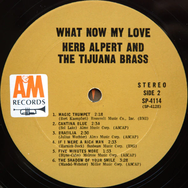 Herb Alpert & The Tijuana Brass - What Now My Love (LP, Album, Ter) (Very Good Plus (VG+)) - Image 4