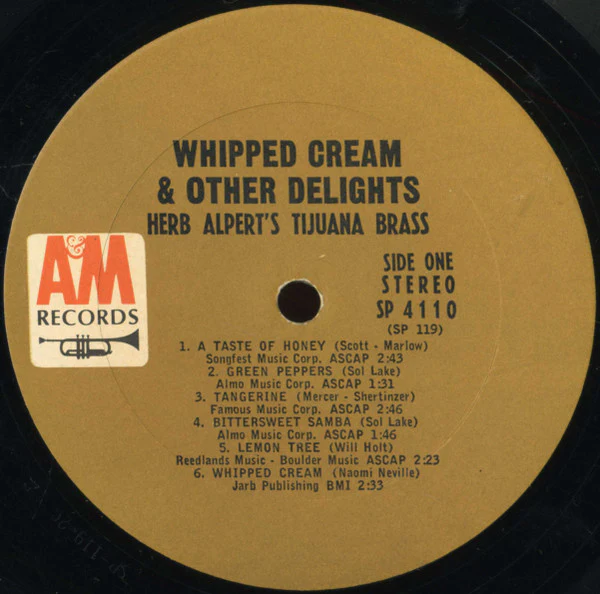 Herb Alpert & The Tijuana Brass - Whipped Cream & Other Delights (LP, Album, Pit) (Good Plus (G+)) - Image 3