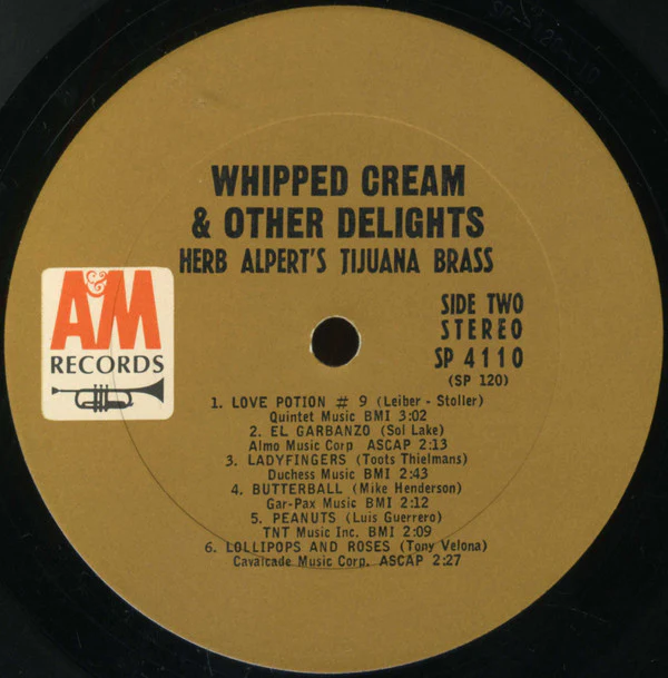 Herb Alpert & The Tijuana Brass - Whipped Cream & Other Delights (LP, Album, Pit) (Very Good (VG)) - Image 4