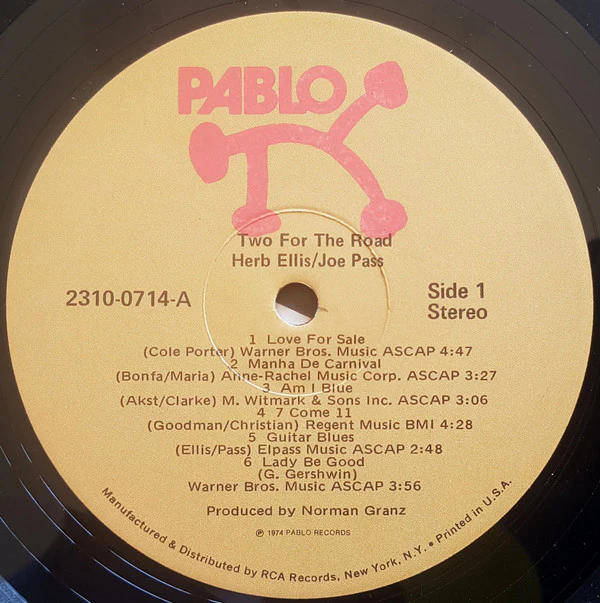 Herb Ellis / Joe Pass - Two For The Road (LP, Album) (Very Good Plus (VG+)) - Image 3