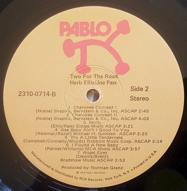 Herb Ellis / Joe Pass - Two For The Road (LP, Album) (Very Good Plus (VG+)) - Image 4