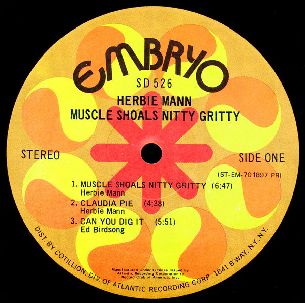 Herbie Mann - Muscle Shoals Nitty Gritty (LP, Album, Club, PR) (Very Good Plus (VG+)) - Image 4