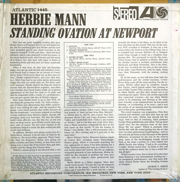 Herbie Mann - Standing Ovation At Newport (LP, Album) (Very Good Plus (VG+)) - Image 2