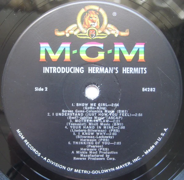 Herman's Hermits - Introducing Herman's Hermits (LP, Album, Mono, 2nd) (Very Good (VG)) - Image 4