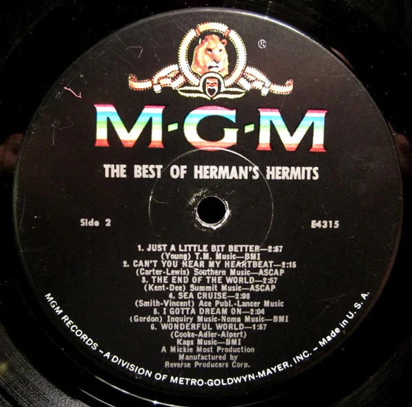 Herman's Hermits - The Best Of Herman's Hermits (LP, Comp, Mono, Gat) (Very Good Plus (VG+)) - Image 5