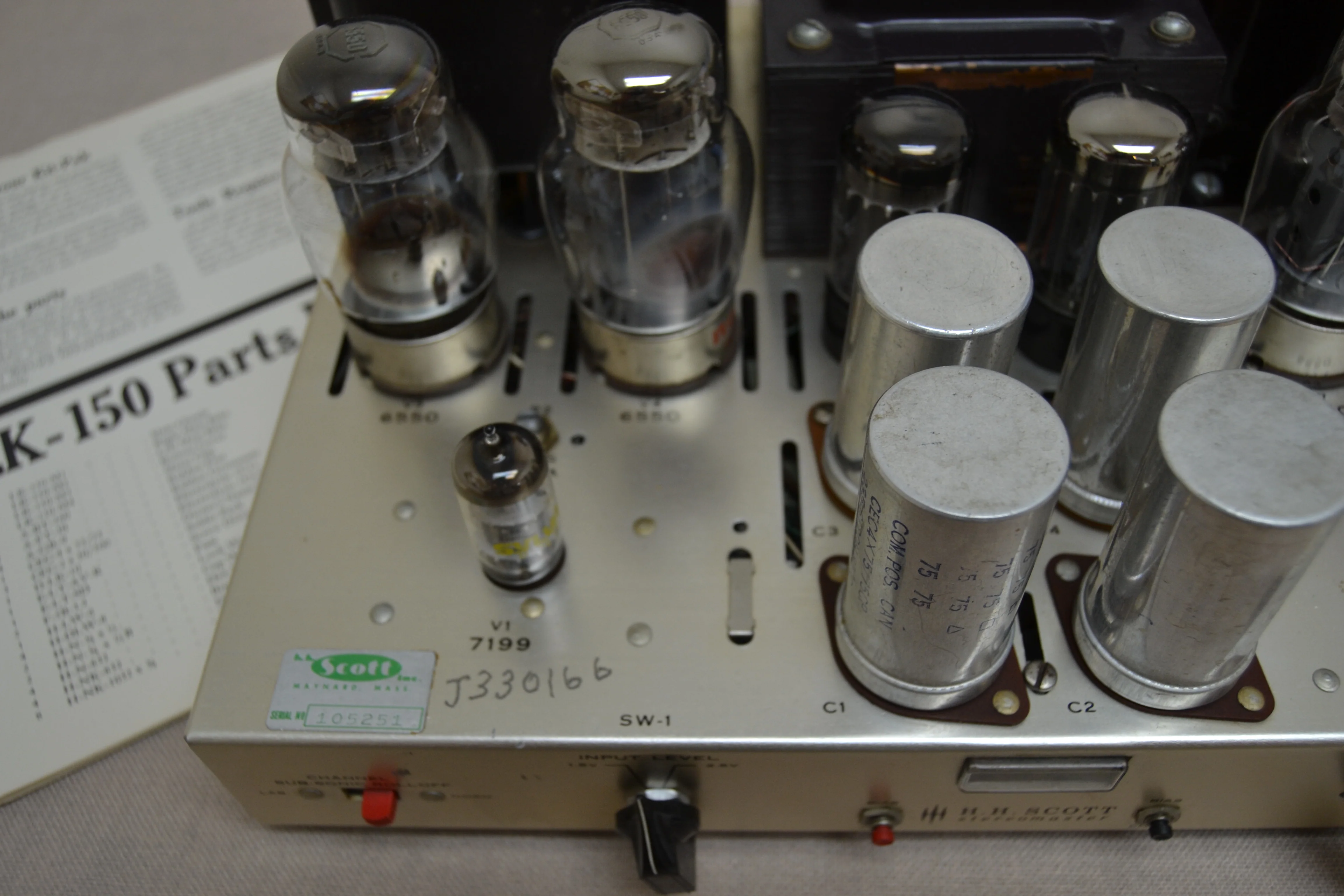 HH Scott LK-150 Tube Stereo Power Amplifier (1961) * Fully Serviced * Manual and Schematics - Image 14