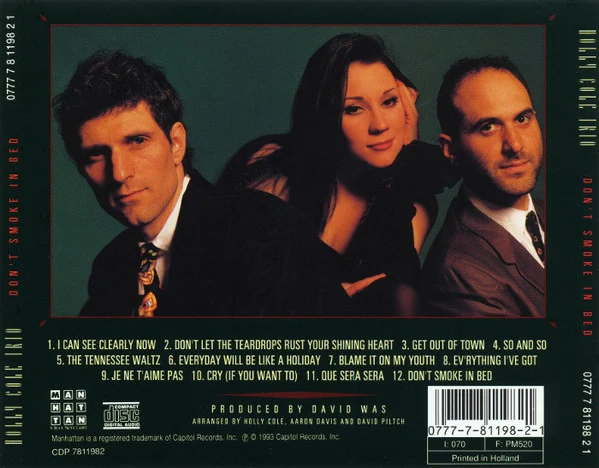 Holly Cole Trio - Don't Smoke In Bed (CD, Album) (Near Mint (NM or M-)) - Image 2
