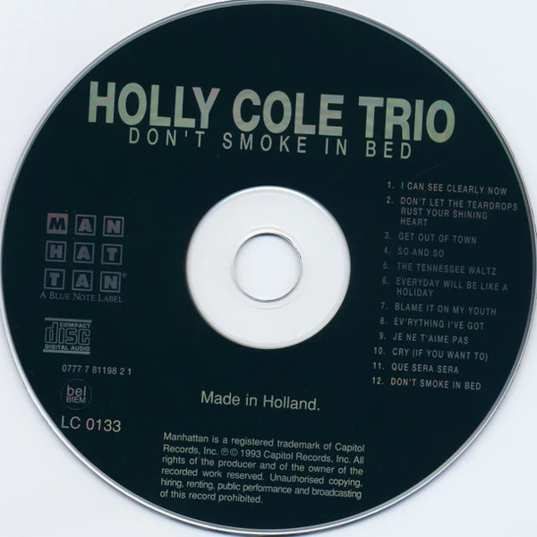 Holly Cole Trio - Don't Smoke In Bed (CD, Album) (Near Mint (NM or M-)) - Image 3