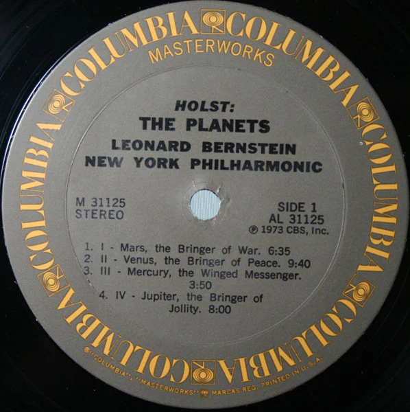 Gustav Holst - Leonard Bernstein, New York Philharmonic - The Planets (LP, Album) (Near Mint (NM or M-)) - Image 3
