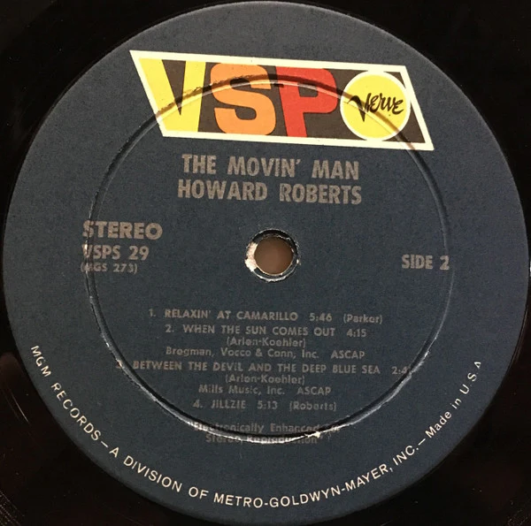Howard Roberts - The Movin' Man (LP, Album, Rep) (Very Good Plus (VG+)) - Image 4