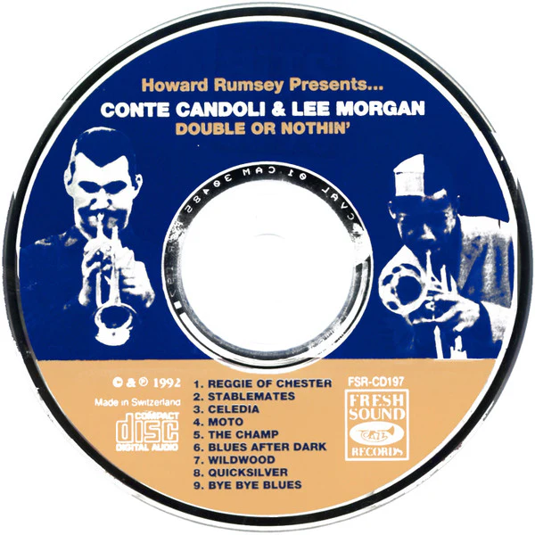 Howard Rumsey Presents... Conte Candoli & Lee Morgan - Double Or Nothin' (CD, Album, RE) (Near Mint (NM or M-)) - Image 3