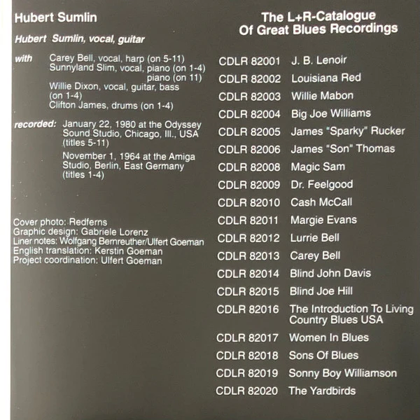 Hubert Sumlin - Blues Classics (CD, Comp) (Very Good Plus (VG+)) - Image 3