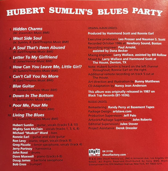 Hubert Sumlin - Hubert Sumlin's Blues Party (CD) (Near Mint (NM or M-)) - Image 3