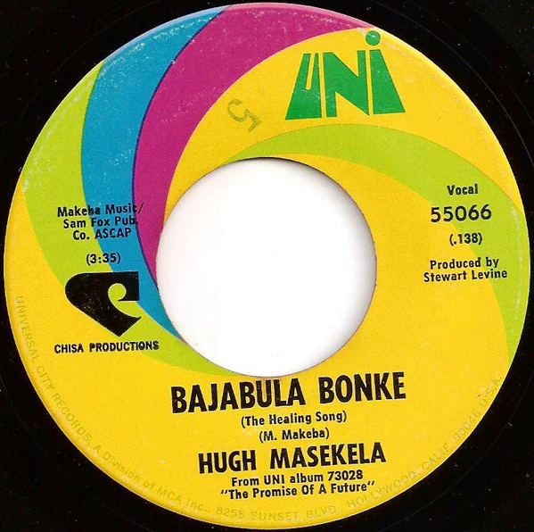 Hugh Masekela - Grazing In The Grass (7", Single) (Very Good Plus (VG+)) - Image 2