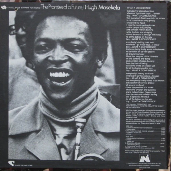 Hugh Masekela - The Promise Of A Future (LP, Album, RP, Mon) (Good Plus (G+)) - Image 2