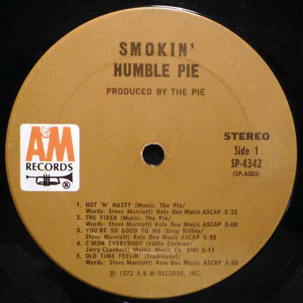 Humble Pie - Smokin' (LP, Album, Pit) (Very Good Plus (VG+)) - Image 3