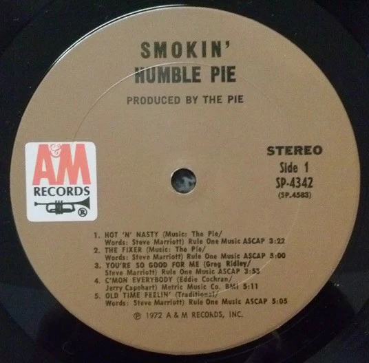 Humble Pie - Smokin' (LP, Album, Pit) (Very Good (VG)) - Image 3