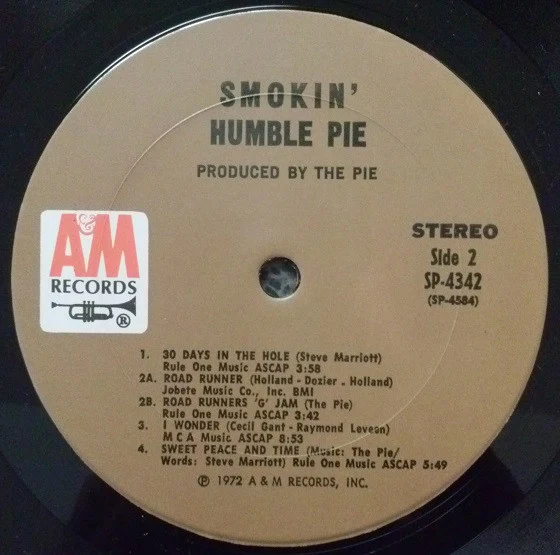 Humble Pie - Smokin' (LP, Album, Pit) (Very Good (VG)) - Image 4