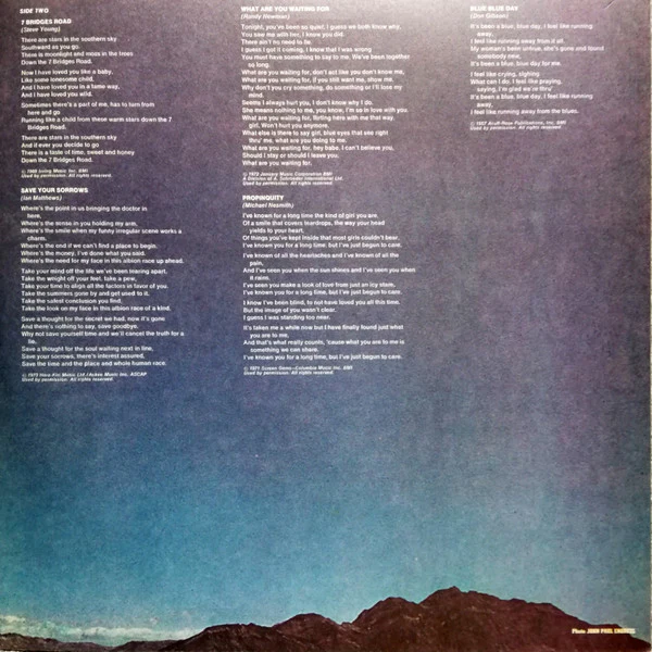 Iain Matthews - Valley Hi (LP, Album, Pit) (Very Good Plus (VG+)) - Image 4