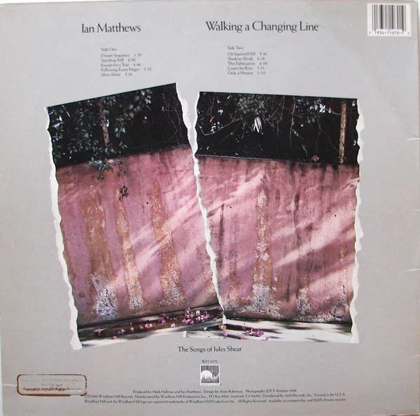 Iain Matthews - Walking A Changing Line (LP, Album) (Near Mint (NM or M-)) - Image 2