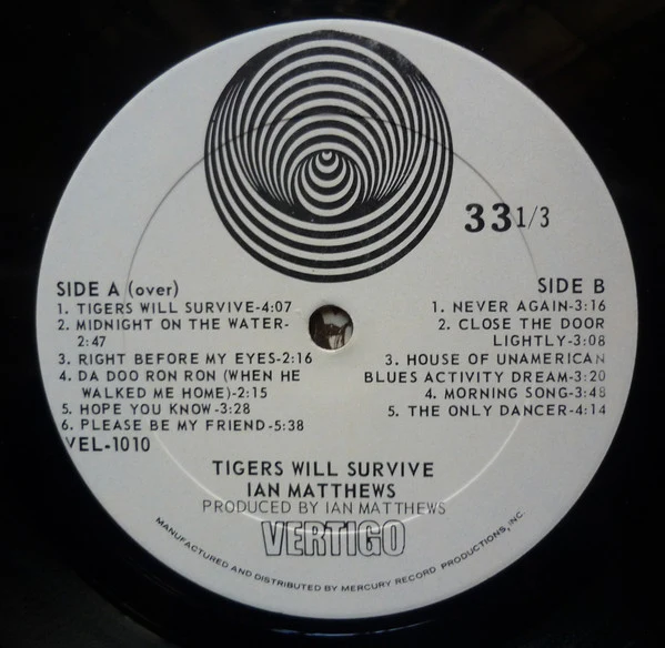 Iain Matthews - Tigers Will Survive (LP, Album, Tex) (Very Good Plus (VG+)) - Image 5