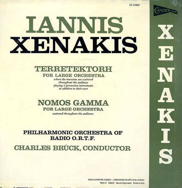 Iannis Xenakis - Terretektorh · Nomos Gamma (LP) (Near Mint (NM or M-)) - Image 2