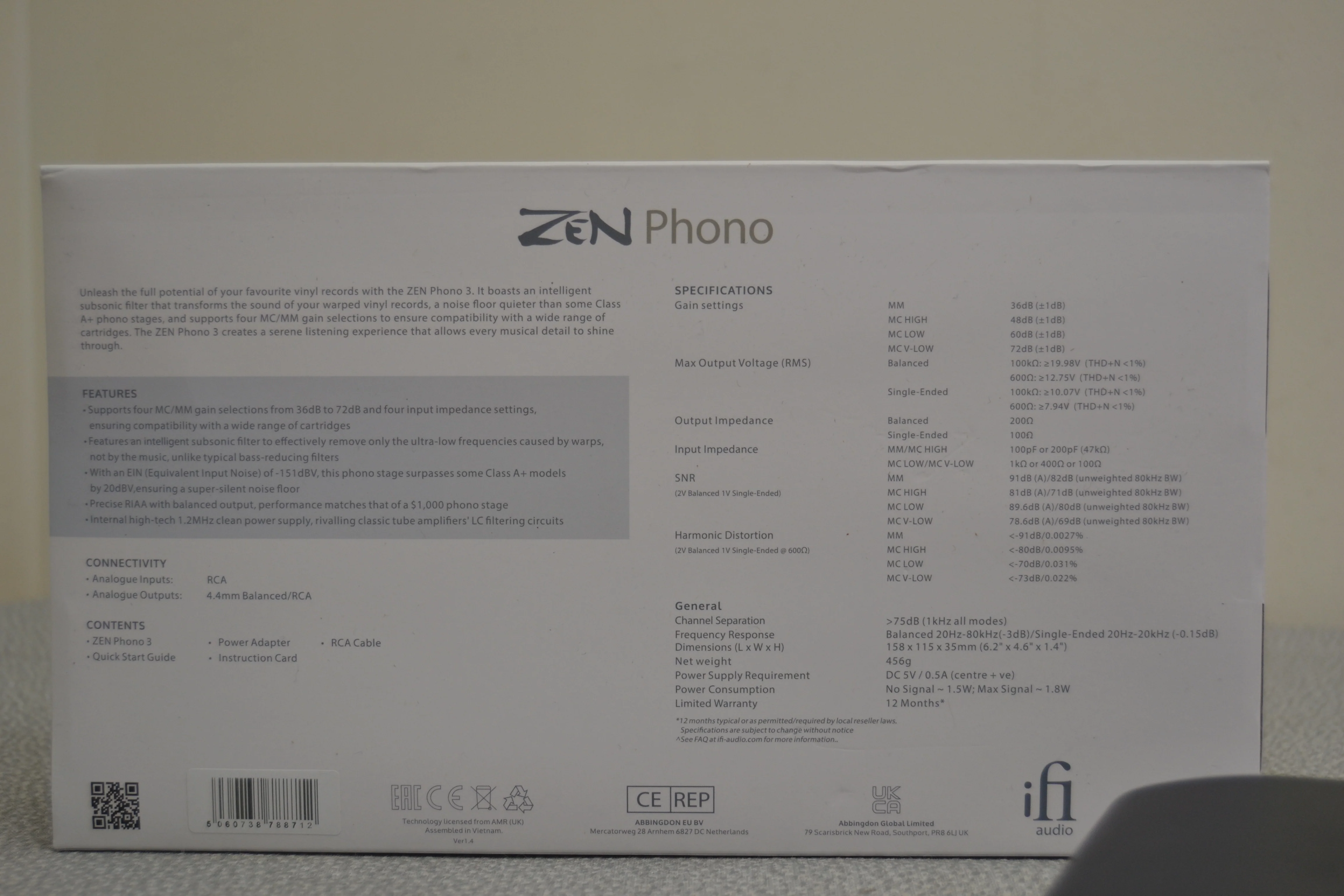 iFi Zen Phono 3 MM/MC Phono Stage Preamplifier * Box * Manual - Image 4