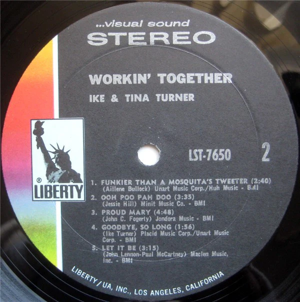 Ike & Tina Turner - Workin' Together (LP, Album, Res) (Very Good Plus (VG+)) - Image 4