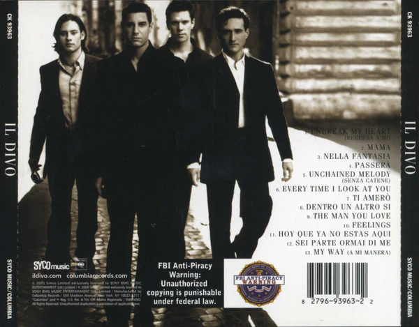 Il Divo - Il Divo (CD, Album) (Very Good Plus (VG+)) - Image 2
