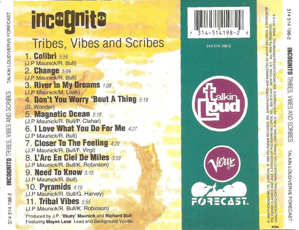 Incognito - Tribes, Vibes + Scribes (CD, Album) (Near Mint (NM or M-)) - Image 3