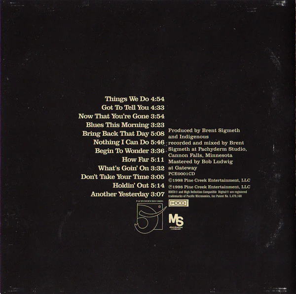 Indigenous - Things We Do (HDCD, Album) (Near Mint (NM or M-)) - Image 5