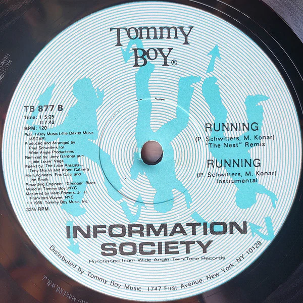 Information Society - Running (Remix) (12") (Very Good (VG)) - Image 3
